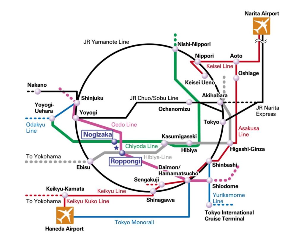plan transport aéroport tokyo