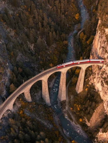 Pont ferré Grisons en Suisse