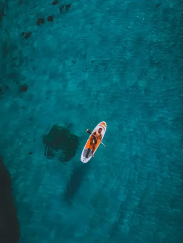 famille en paddle sur la Méditerranée à Vias