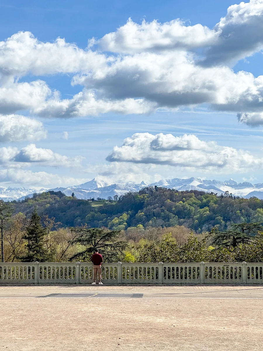 Vue depuis le boulevard des Pyrénées à Pau