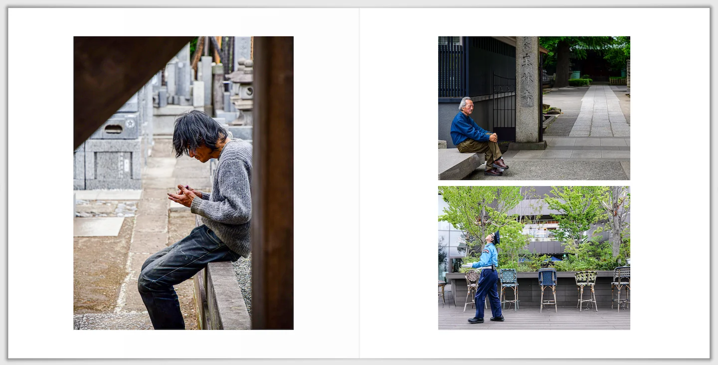 Mise en page poétique dans un livre photo