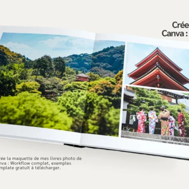 Template gratuit livre photo Canva